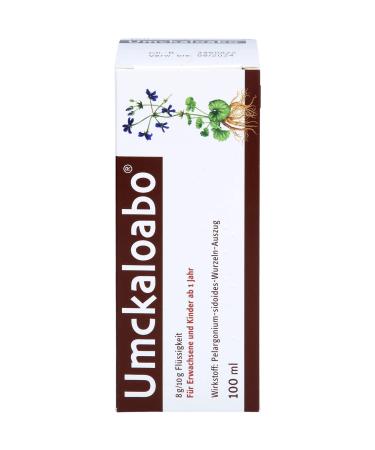 Umckaloabo drop |100 ml |for cough sore throat and runny nose as symptoms of acute bronchitis |Vegetable drug |Fights the pathogens relieves and accelerates healing 100 ml (1 -pack)