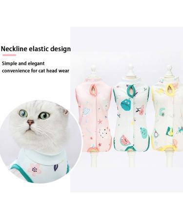 Cat Recovery Suit Professional After Surgery Wear Cat Clothes for Abdominal Wounds or Skin Diseases Breathable E-Collar for Cats Kitten (S:Yellow) S: Back Length: 21cm Yellow - Buy Online on GoSupps.com