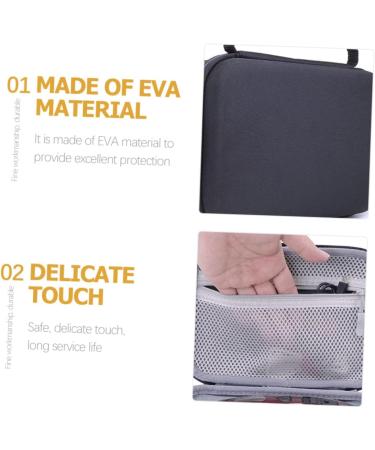 Frcolor Storage Bag for Hair Cutter & Razor Holder - 4-Piece EVA Travel Accessory for Men | Facial Care & Grooming - Lightweight Black 22.5x16cm - Buy Online on GoSupps.com