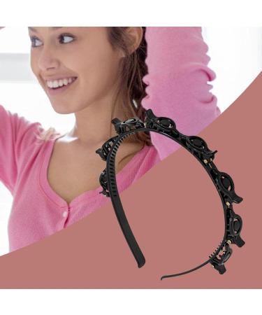 Tuxxjzm Headband With Alligator Clips Fashion Hair Accessories - Double Bangs Hairstyle Hairpin For Curly Straight Thick Hair - Buy Online on GoSupps.com