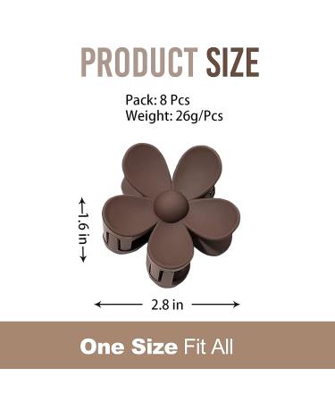 Flower Big Hair Claw Clips 6 PCS Set - Strong Hold Jaw Clamps for Thick Hair Women & Girls - Buy Online on GoSupps.com