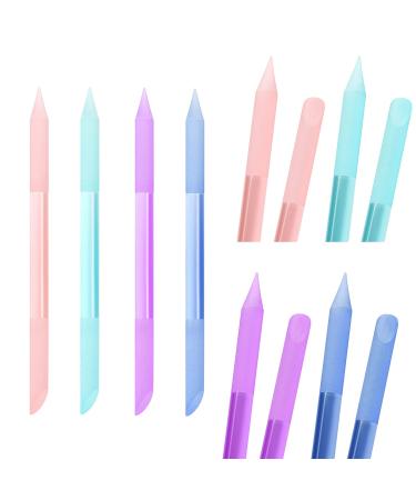 4Pcs Glass Cuticle Pusher, heemeei Dual-Ended Manicure Stick, Crystal Cuticle Pusher Glass File, Professional Precision Filing Cuticle Remover, Manicure Pedicure Tools for Nails and Cuticles Care - Buy Online on GoSupps.com