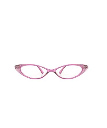 Pop Fashionwear Rhinestone Colorful Cat Eye Reading Glasses R223 (Crystal Purple 3.00)