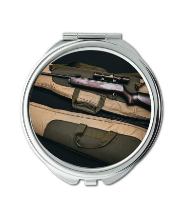 Mirror makeup mirror a gunshot to the head of trepidation Round Mirror army bag brown pocket mirror portable mirror