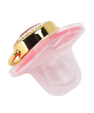 Baby Pacifier 6-18 Months | Heart Shape Rhinestones | BPA Free Silicone | Luxurious Gift (Red) - Buy Online on GoSupps.com