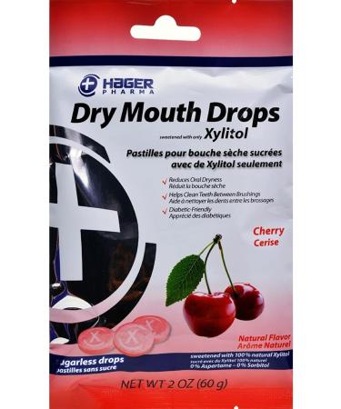 Hager Pharma Dry Mouth Drops with Xylitol Cherry 2 oz (Pack of 3) - Soothes & Moisturizes Dry Mouth - Buy Online on GoSupps.com