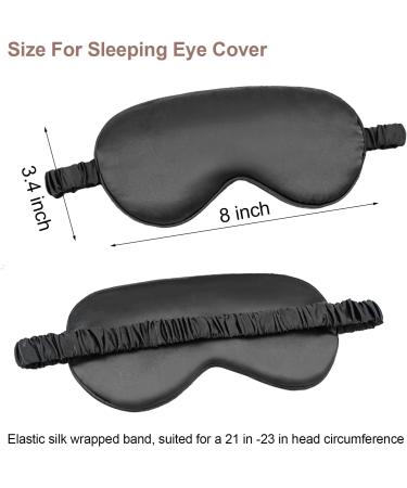 Soothing Silk Sleep Mask for Men and Women - Adjustable, Light, and Comfy Eye Shade for Travel, Yoga, and Nap - Black - Buy Online on GoSupps.com