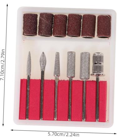 POPETPOP 1 Set nail polisher electric nail drill nail replacement bits manicure sanding bands nail polishing head cuticle drill bit Stainless Steel. Silicone. Quartz. Ceramics alloy 7.1x5.7cm Picture 2 - Buy Online on GoSupps.com
