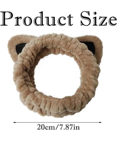Face Wash Headband Cute Cat Headband Makeup Headbands Women Coral Fleece Makeup Headband Elastic Head Wrap for Washing Face Skincare Yoga Sports - Buy Online on GoSupps.com