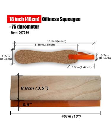 Screen Printing Squeegee Wooden Ink Scraper 75 Durometer - 18 Long, 4 Wide - Buy Online on GoSupps.com