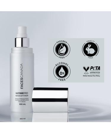Ultime Pro Makeup Fixer - Long Lasting Setting Spray & Hydrating Facial Mist with Hyaluronic Acid | Lightweight & Non-Sticky | 3.38 Fl Oz (100ml) - Shop Now - Buy Online on GoSupps.com