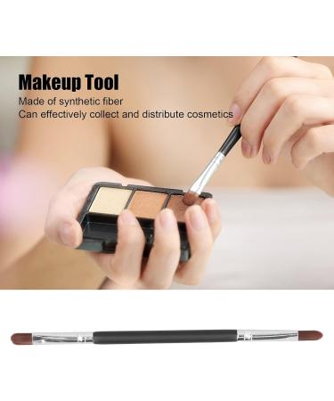 Double End Concealer Brush Travel Portable Soft Hair Cosmetic Brush Makeup Tool Uniform Coverage Synthetic Fiber Hair Wooden Handle Suitable for Eyes Nose and Mouth  - Buy Online on GoSupps.com