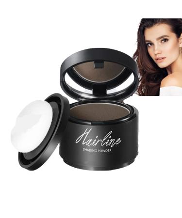 Hairline Powder Root Cover Up Hair Shadow Powder Dark Gray Hair Root Dye Shadow Cover Natural Root Concealer Beard Dye Hair Touch-Up for Thin Hair Grey Hairline Quick Cover Waterproof(Light Brown)