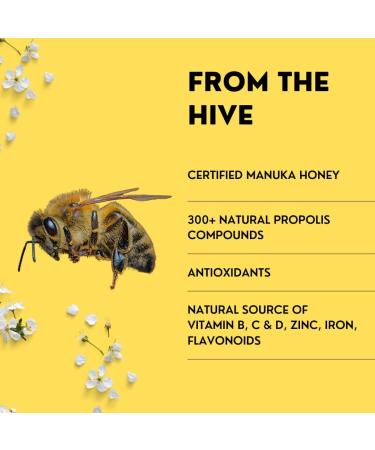 Bee2 Propolis Throat Spray Premium Propolis Extract with Manuka Honey Natural Immune Support & Sore Throat Relief - Antioxidants (1.06 oz)(Pack of 1) - Buy Online on GoSupps.com