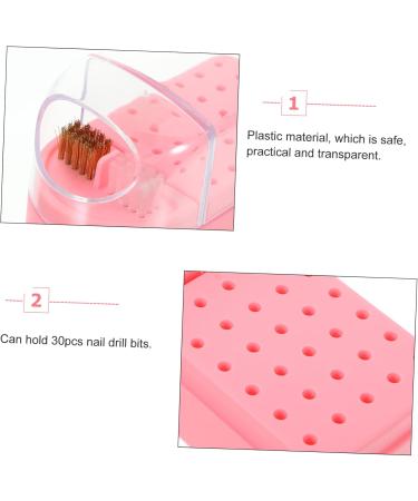 POPETPOP Box Cleaning Brush Drills Nail Drill Bits Holder Nail Drill Bits Container Nail Drill Bit Organizer Nail Bit Holder Manicure Drill Bit Holder Plastic Grinding Head Display Stand - Buy Online on GoSupps.com