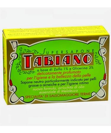 Tabiano Sulfur Soap for Acne and Oily Skin - 4.4 oz | International Shipping Available - Buy Online on GoSupps.com