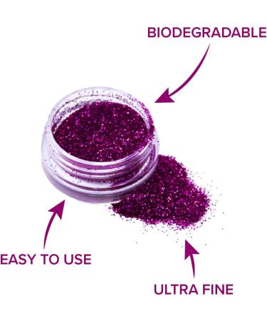 Biodegradable Glitter Gel Nail Art Set | Ultra FINE DUST Powder for Face, Hair & Nails | Eco-Friendly Makeup & Craft | Festival Party Colors - Buy Online on GoSupps.com