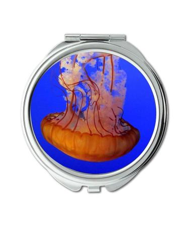 YENDOSTEEN Mirror Travel Mirror animal jellyfish ocean pocket mirror portable mirror