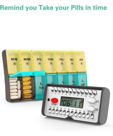 Fullicon Electronic Pill Reminder - 6 Daily Alarms for Timely Medication | International Shipping Available - Buy Online on GoSupps.com