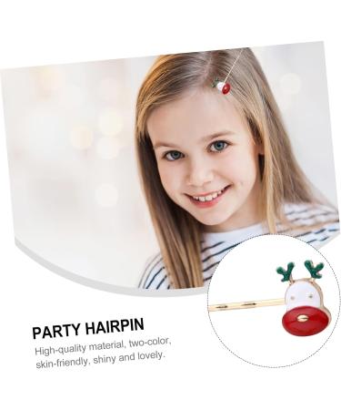 PRETYZOOM 3 Christmas Hair Clips Christmas Hair Barrettes Hair Barrettes for Girls Holiday Hair Clips Kids Barrettes for Hair Nativity Pin Santa Pin Snowman Hairpins Metal Elk Miss Decorate - Buy Online on GoSupps.com