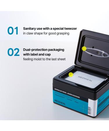 Mediheal Derma 365 Madecassoside Mask - 30 Daily Skin Care Masks for Calming & Comforting Skin | Best International Shipping - Buy Online on GoSupps.com