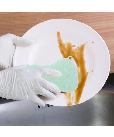 Fovolat Silicone Sponge | Multipurpose Dishwashing Sponge with Soft Bristles Design Quick-Drying Kitchen Sponge Kitchen Scrubber for Pot Pan Dish Bowl Green - Buy Online on GoSupps.com