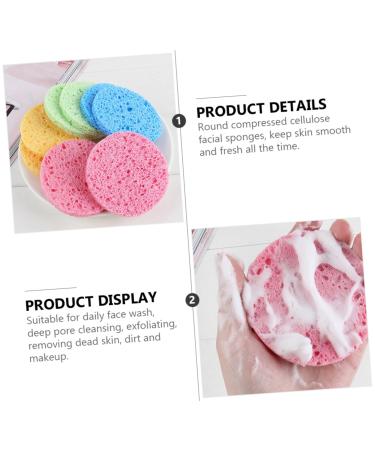 20pcs Wood Pulp Makeup Puff Set - Cleansing & Exfoliating Sponges for Face Care | International Shipping - Buy Online on GoSupps.com