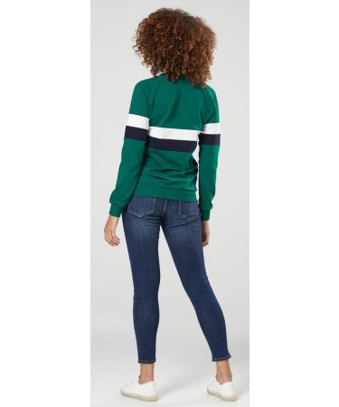 Zeta Ville Maternity Nursing Zipped Sweatshirt Striped Jumper 1110 - Dark Green - Size 8 - Buy Online on GoSupps.com