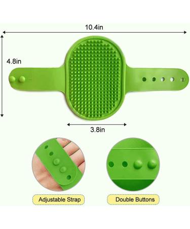 SystemsEleven Dog Bath Brush & Grooming Massage Glove with Adjustable Ring Handle - Buy Online on GoSupps.com