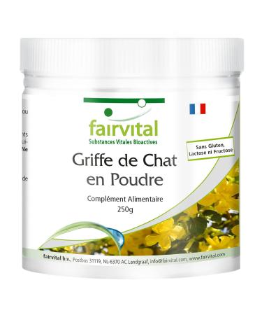 Poudre de Griffe du Chat - 250g avec Vitamine C - 150 portions pour 150 Jours - Grand Emballage - Vegan