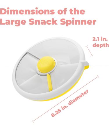 GoBe Kids Large Snack Spinner Bundle - Mint Green | Reusable 4 Compartment Snack Container with Hand Strap, Sticker Sheet | BPA/PVC Free, Dishwasher Safe | No Spill Leakproof Design - Buy Online on GoSupps.com