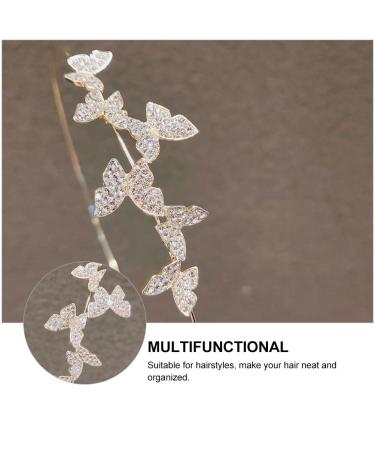 Fomiyes Golden Rhinestone Butterfly Hair Band | Crystal Bridal & Wedding Accessories for Women & Girls - Buy Online on GoSupps.com
