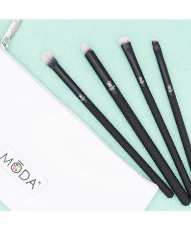 Buy Moda Royal & Langnickel Pro Bold Eye Makeup Brush Set with Bag - Perfect for Folds Smokey Eyes & More | International Shipping - Buy Online on GoSupps.com