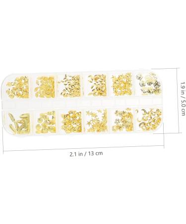 WOFASHPURET 5 Boxes Metal Nail Decoration Nail Art Supplies Nail Art Decor Nail Craft Decors Nail Charm Glue Rhinestone for Nails Nail Art Studs Diy Nail Charms Nails Gems Suite Hollow Out - Buy Online on GoSupps.com