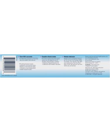 Clearblue Pregnancy Test Double-Check & Date Combo Pack 2 Tests (1 Digital 1 Visual) 2 count (Pack of 1) - Buy Online on GoSupps.com