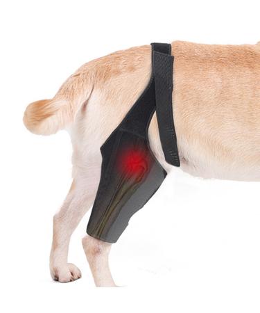 Dog Hinds Leg Support | Dog Back Leg Brace | High Elasticity Hip Support Breathable Dog Leg Protector with Metal Strip for Small Dog Hersil Black X-Small