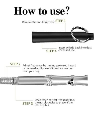 Professional Ultrasound Dog Whistle Set - Stop Barking Training & Recall | 2PCs Black & White - Buy Online on GoSupps.com