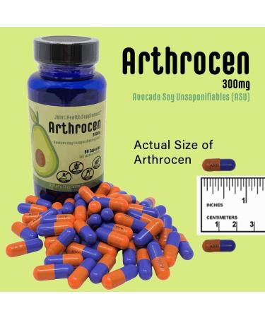 Arthrocen Joint Health Supplement 300mg Avocado Soy Unsaponifiable Non-GMO | Dairy, Gluten, & Shellfish Free | 60 Day Supply | 1 Capsule Daily - Buy Online on GoSupps.com