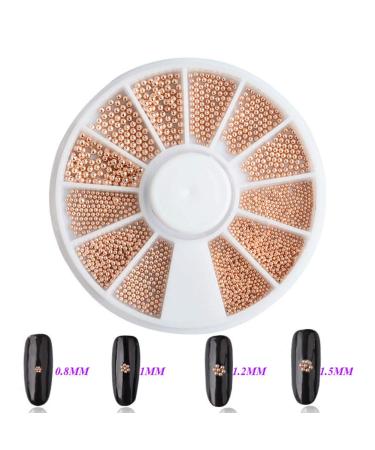 Aysekone Nail Steel Pearls and Studs Set - Fashion Gold, Silver, Rose Gold Nail Art Decorations - 2 Boxes Nail Tools - Buy Online on GoSupps.com