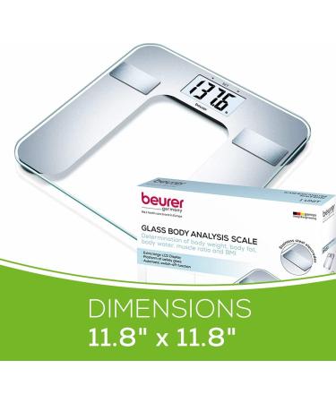 Beurer BF130 Body Fat Analyzer BMI Digital Bathroom Scale - Multi-User Recognition, XL Display, Silver - Buy Online on GoSupps.com