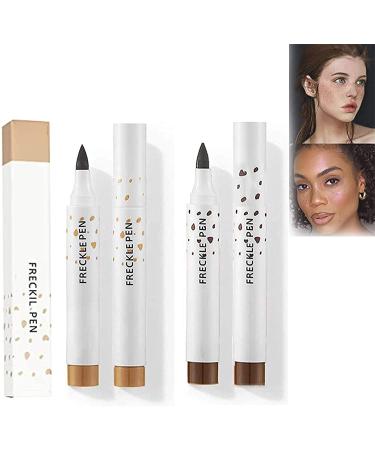 Kayswang freckle pen Light Brown/Dark Brown freckle pen for face freckle pen makeup mole freckle pen 2.5ml faux freckle pen colourpop freckle pen freckle pen henna henna pen for freckles (brown)
