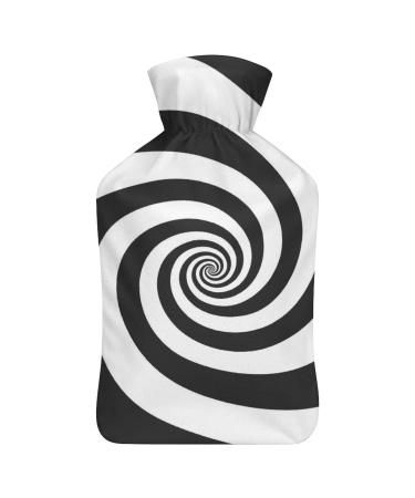 Hot Water Bottle With Lid Spiral Strip Rubber Hot Water Bag For Pain Relief Cramps Foot Warmer Hot And Cold Therapy