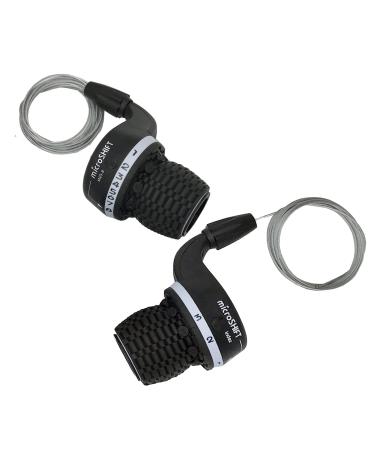 Microshift MTB Bike Bicycle Twist Grip Gear MS25-8 Shifters 3X8 Speed DIP Compatible for Shimano