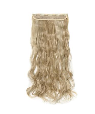 61cm Clip-In Hair Extensions - 5 Clips Wavy Ash Blonde & Bleach Blonde - 120g Real Hair Like Quality - Buy Online on GoSupps.com