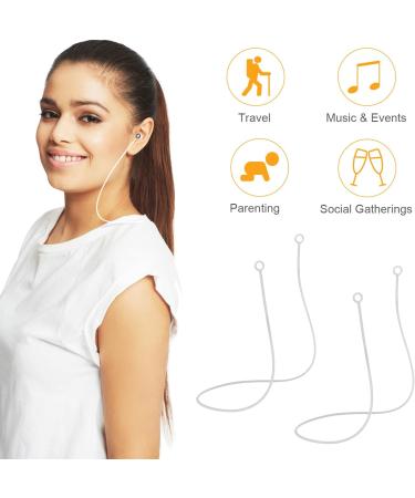 2pcs Silicone Earplugs Connector Cord - 18.9in Anti-Lost Strap for Earbuds Prevents Falling - Lanyard Ear Plugs with Detachable Tips (White - Buy Online on GoSupps.com