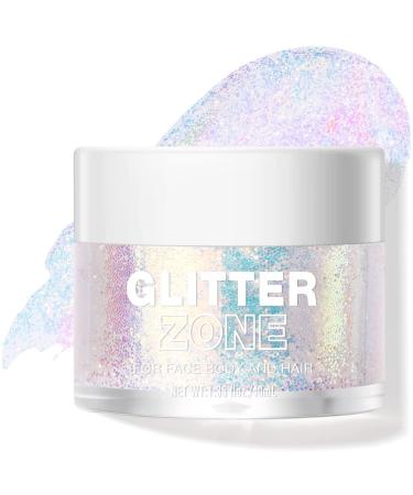 HOLOGY BODY GLITTER GEL FACE BODY and HAIR-COSMETIC-Grade Long-Lasting Glitter Shimmer Highlighter Sequins Festival Party MakeUp Vegan & Crulety Free (# 02)