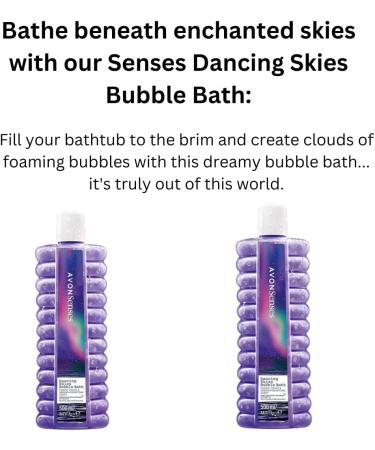 Dancing in Skies Bubble Bath Set - 2 Bottles x 500ml Mean's Double The Bliss of Luxury. Each"Infused with The Scent of Cosmic Violet and Amber Moonstone - Buy Online on GoSupps.com