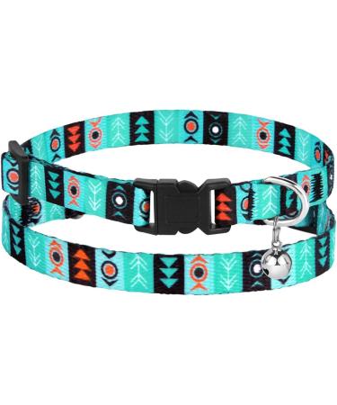 CollarDirect Cat Collar Set - Adjustable Tribal Aztec Pattern with Bell | 2-Piece Safety Collar for Cats & Kittens - Buy Online on GoSupps.com