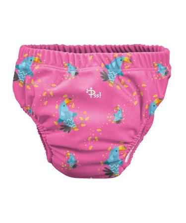 PSS!- Baby swimming pants - Model Crazy Toucan - For babies from 3 to 8 kg - M - Unisex - Multi -colored design - absorbent and reusable - waterproof and comfortable - 1 piece of crazy tucan M