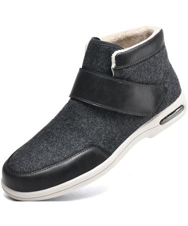 Extra Wide Fit Diabetic Shoes for Men Adjustable Orthopedic Slippers Closure Toe Swollen Feet Slippers for Elderly Swollen Feet Relief Thumb Valgus Sneakers Plantar Fasciitis Shoes 44 1